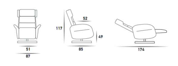 Amsterdam lyftstol - Amsterdam løftestol fra world of comfort - mål i cm